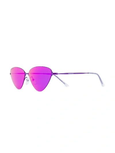 Shop Balenciaga Sunglasses In Violet