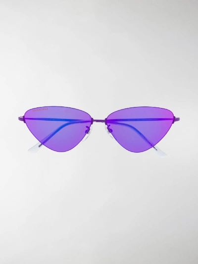 Shop Balenciaga Sunglasses In Violet