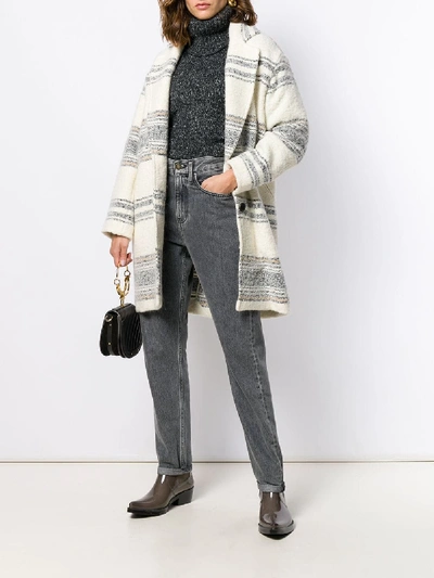 Shop Isabel Marant Étoile Dante Wool Coat In Beige