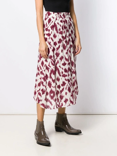 Shop Isabel Marant Étoile Yeba Silk Skirt In Beige