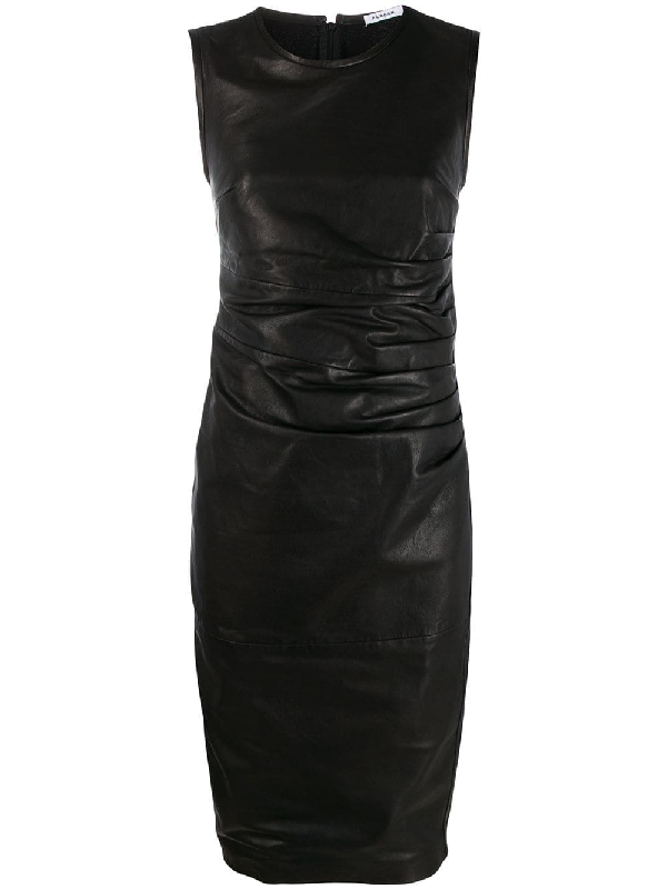 Parosh Leather Dress In Black | ModeSens