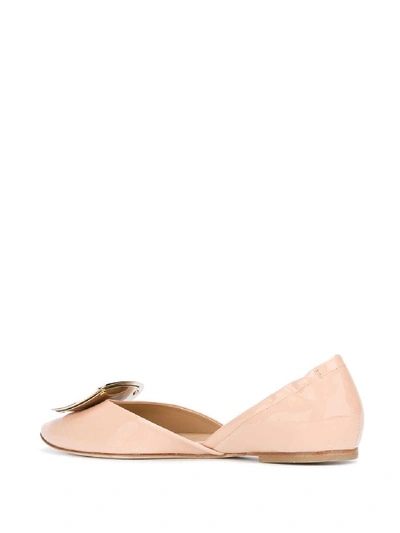 Shop Roger Vivier Chips Patent Leather Ballet Flat In Pink