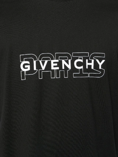 Shop Givenchy Logo Print T-shirt In Black