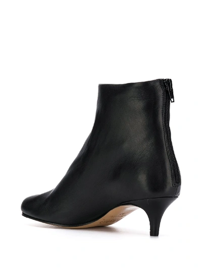 Shop Mm6 Maison Margiela Leather Stivaletto Boots In Black