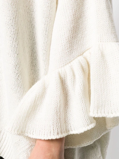 Shop Valentino Wool Blend Jumper In White