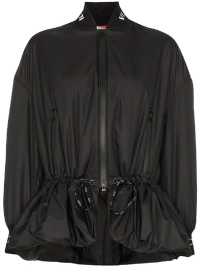 Shop Valentino Pea Coat In Black