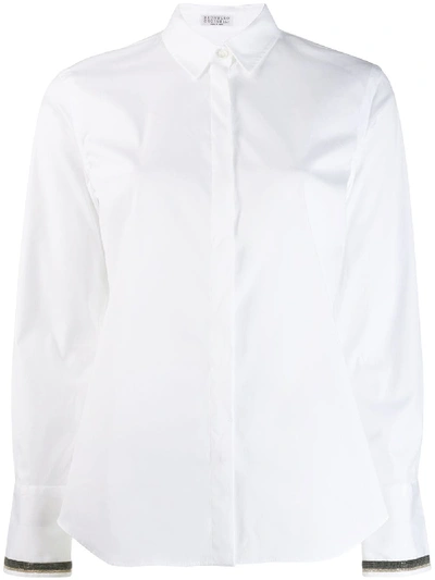Shop Brunello Cucinelli Cotton Shirt In White