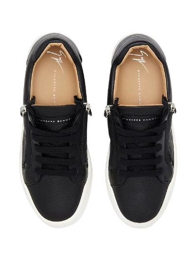 Shop Giuseppe Zanotti May London Leather Sneakers In Black