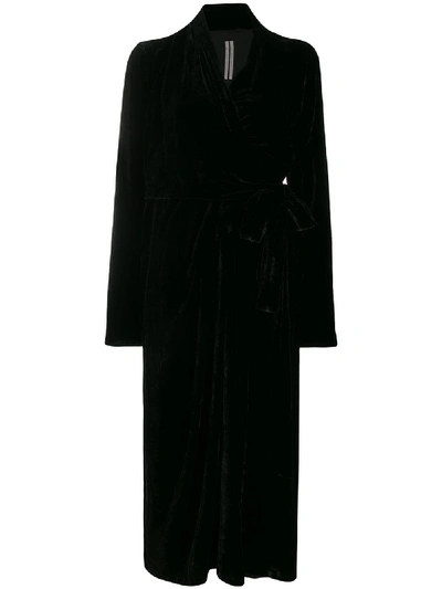 Shop Rick Owens Velvet Dress In Black