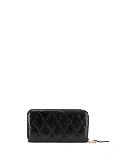 Shop Givenchy Gv3 Leather Zip Wallet In Black