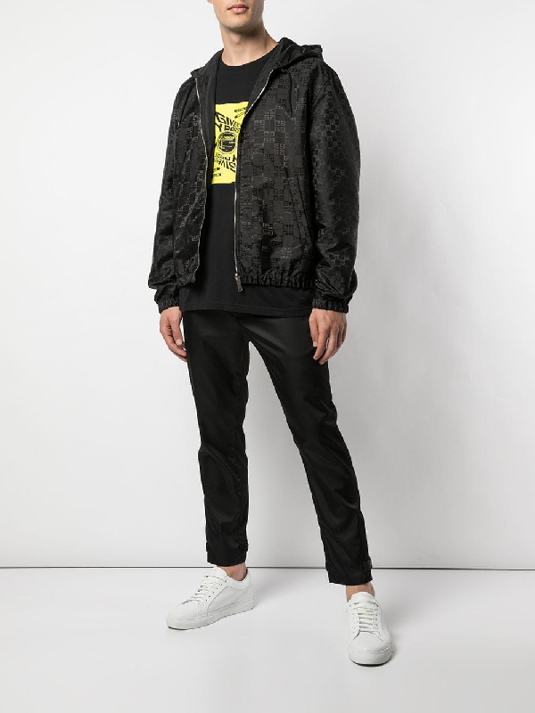 Givenchy Reversible All-over Logo Print Hooded Jacket Black | ModeSens
