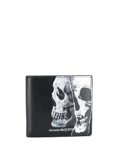 Shop Alexander Mcqueen Wallet With Skull Print In Black