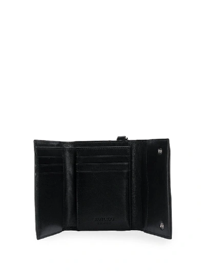Shop Jimmy Choo Rolf Leather Wallet In Black