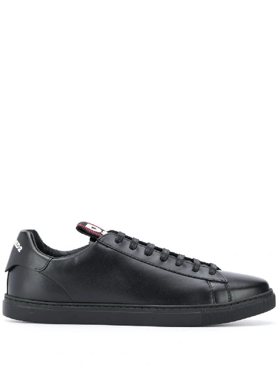 Shop Dsquared2 Leather Sneaker In Black