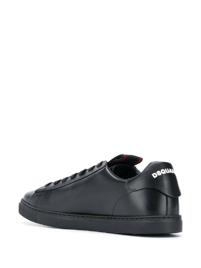 Shop Dsquared2 Leather Sneaker In Black