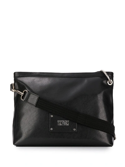 Shop Givenchy Small Leather Bag With Logo In Black