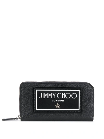 Shop Jimmy Choo Seki Leather Wallet In Black