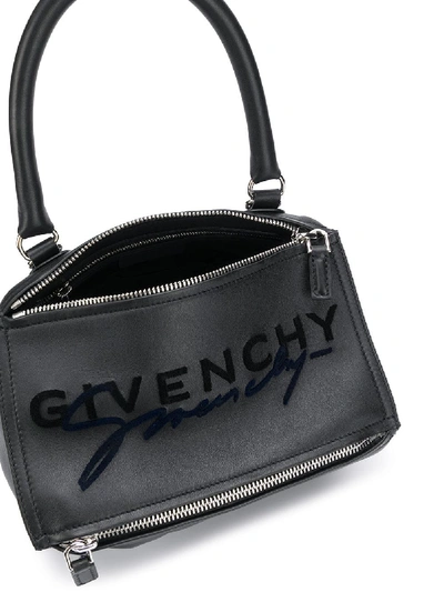 Shop Givenchy Pandora Small Leather Shoulder Bag In Black