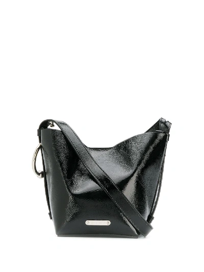 Shop Rebecca Minkoff Kate Mini Leather Bucket Bag In Black