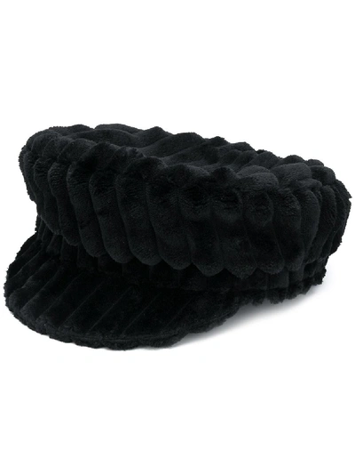 Shop Isabel Marant Evie Velvet Hat In Black