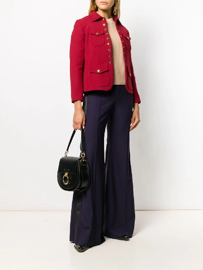 Shop Chloé Wool Blend Jacket In Red