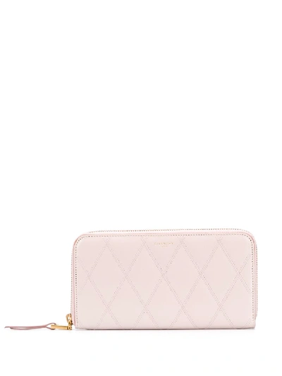 Shop Givenchy Gv3 Leather Zip Wallet In Pink