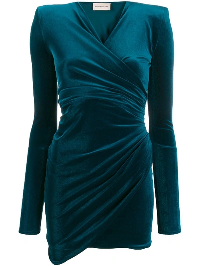 Shop Alexandre Vauthier Short Velvet Dress