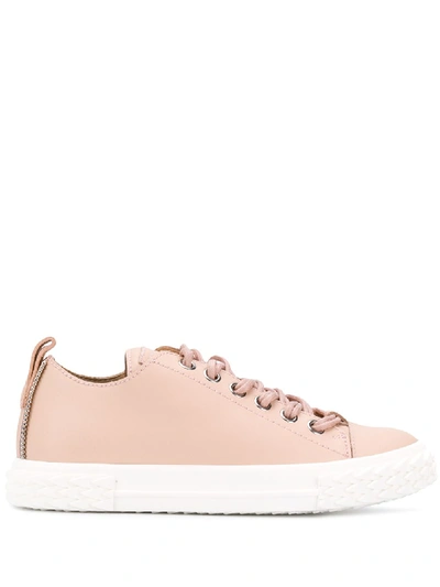 Shop Giuseppe Zanotti Blabber Leather Sneakers In Pink