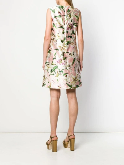Shop Dolce & Gabbana Silk Short Dress In Pink