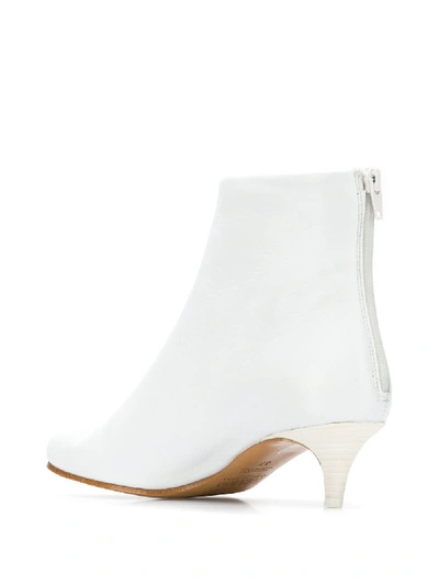 Shop Mm6 Maison Margiela Leather Stivaletto Boots In White