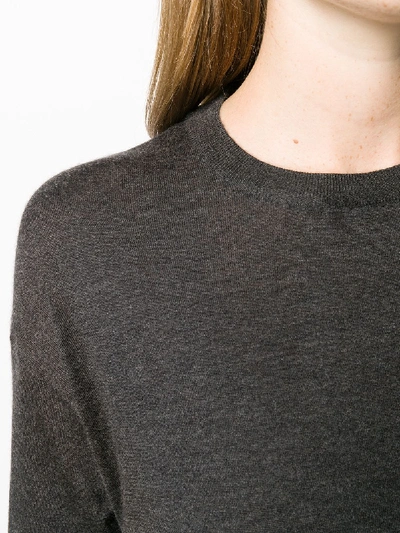 Shop Brunello Cucinelli V-necked Sweater In Grey