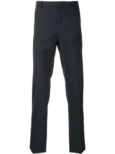 Shop Valentino Classic Trousers In Blue