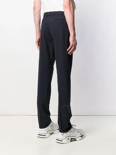 Shop Valentino Classic Trousers In Blue