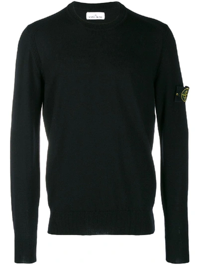 Shop Stone Island Wool Sweater In Black
