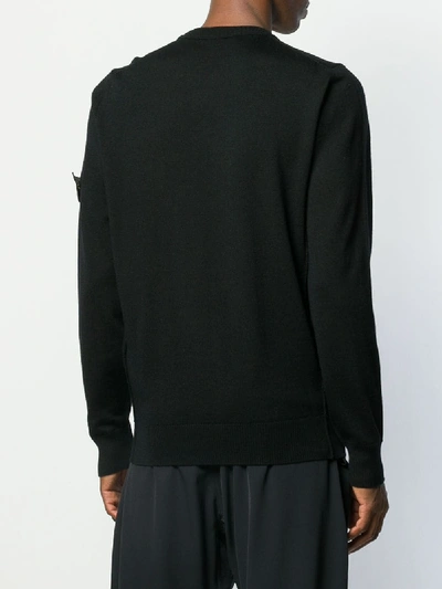 Shop Stone Island Wool Sweater In Black