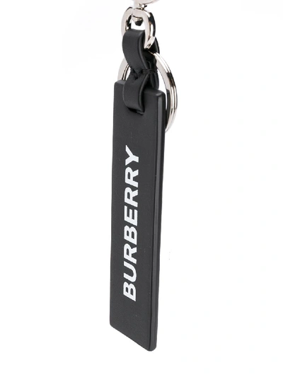 Shop Burberry Logo Keychain In Black