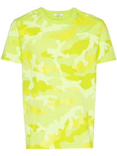 Shop Valentino Camouflage Cotton T-shirt