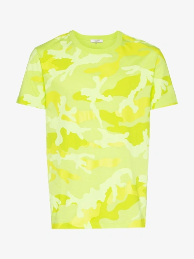 Shop Valentino Camouflage Cotton T-shirt