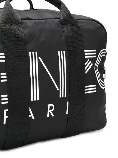 Shop Kenzo Logo Week-end Bag In Black