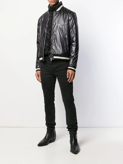 Shop Saint Laurent Teddy Jacket In Black