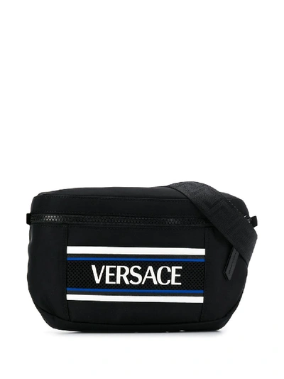 Shop Versace Logo Pouch In Black