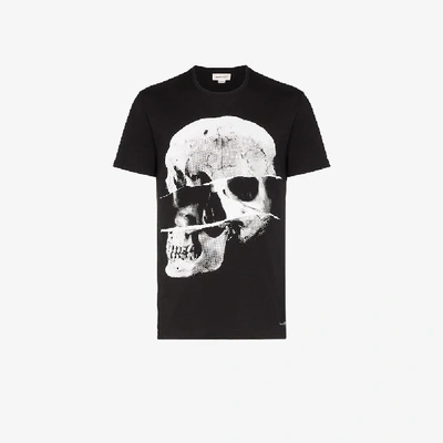 Shop Alexander Mcqueen T-shirt With Skull Print In Black