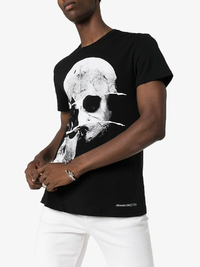 Shop Alexander Mcqueen T-shirt With Skull Print In Black