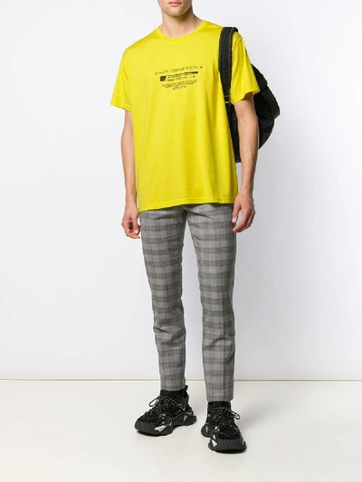Shop Givenchy Logo Print T-shirt In Yellow