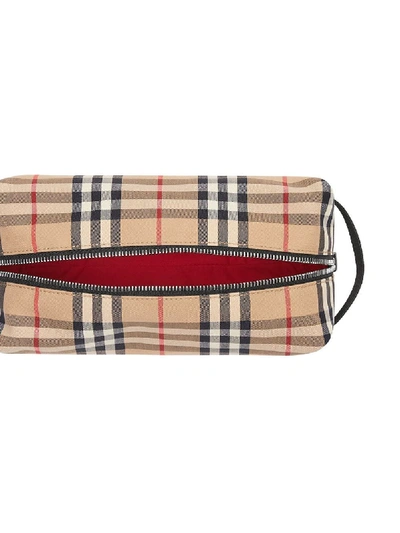 Shop Burberry Wallet With Check Motif In Beige