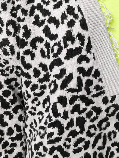 Shop Alanui Leopard Sweater In White
