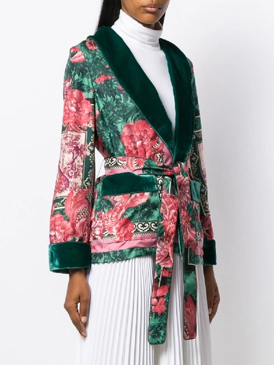 Shop F.r.s For Restless Sleepers Silk Jacket In Green