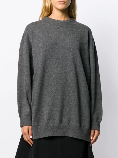 Shop Balenciaga Crewneck Sweater In Grey
