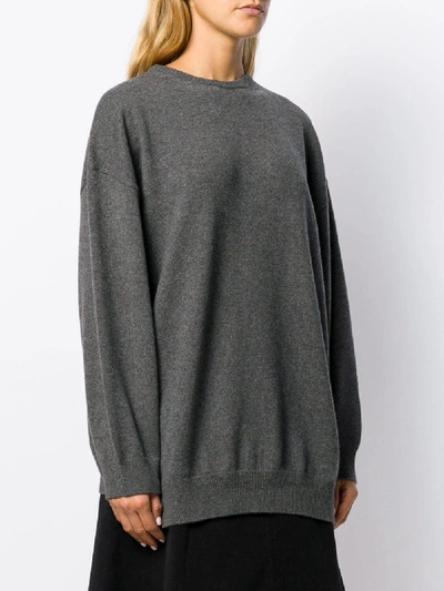 Shop Balenciaga Crewneck Sweater In Grey