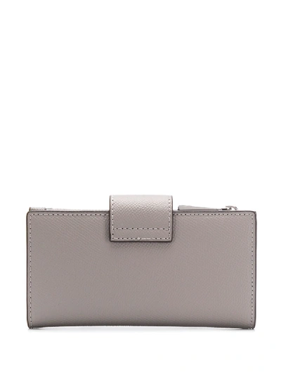 Shop Michael Michael Kors Leather Wallet In Grey